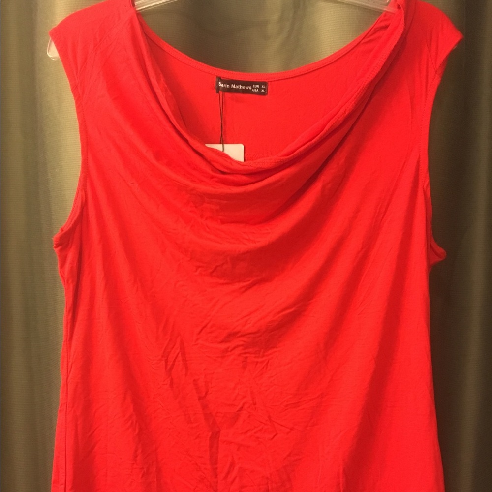 Draped neckline tank